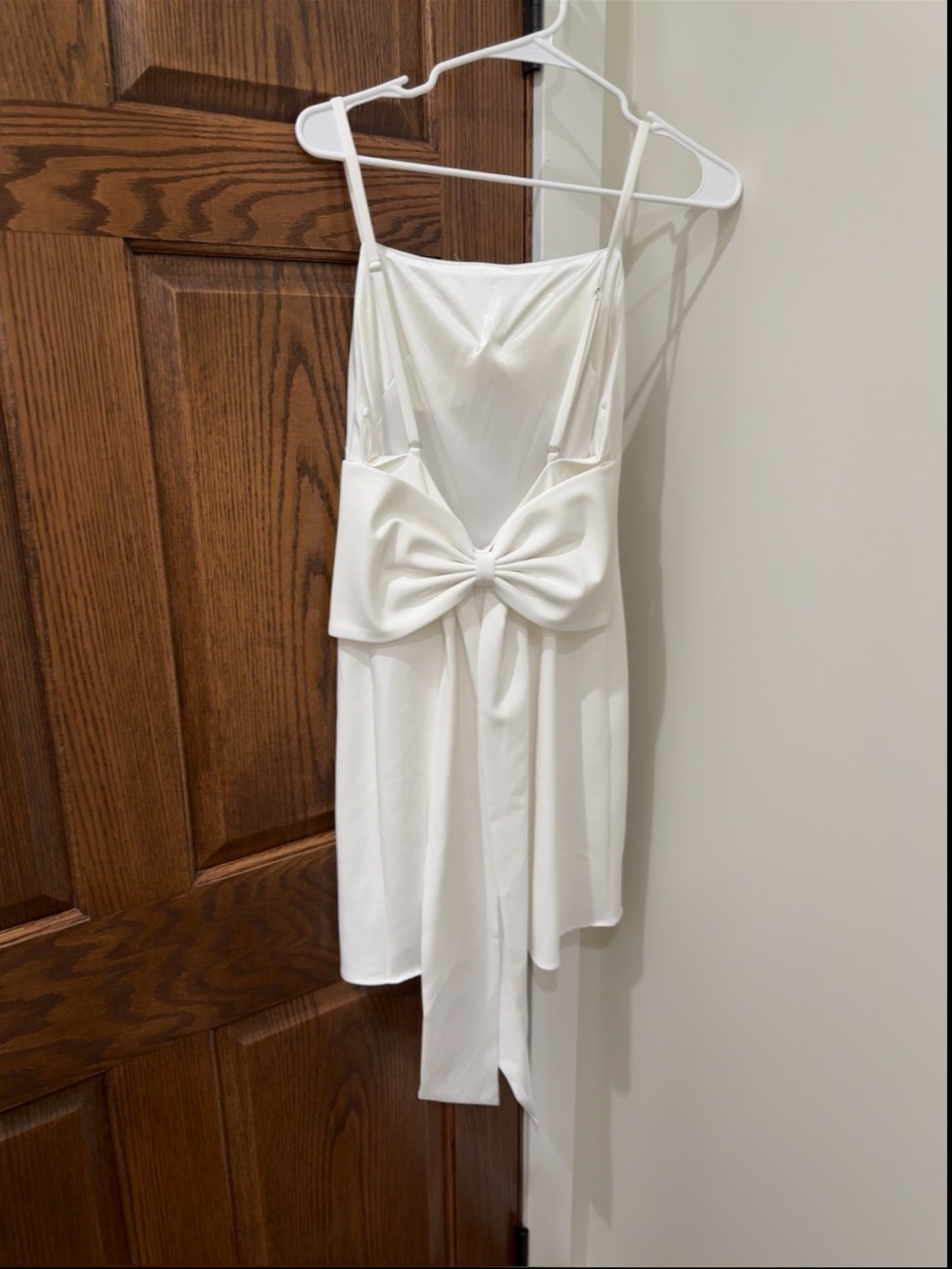 Revelry Ivory Bow-Back Mini Dress - Picture 2 of 3